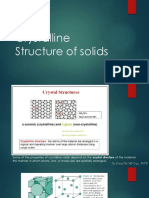 Crystalline Structure of Solids