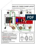 Triode Electronics 5F1 Tweed Champ Layout: Pilot Lamp 2A Fuse Input 1 Input 2