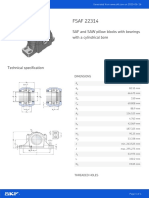 FSAF 22314: SAF and SAW Pillow Blocks With Bearings With A Cylindrical Bore