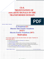 CH 8. Reprezentation of Discrete Signals in The Transformed Domain