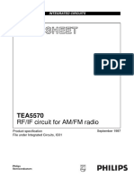 Data Sheet: RF/IF Circuit For AM/FM Radio