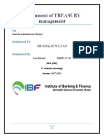 Assignment of TREASURY Management: Sir Khalid Sultan