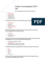 CCNA Exploration 4 Accessing The WAN - Chapter 1 Exam: Physical Layer Data Link Layer