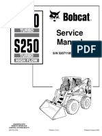 Bobcat S250 Service Repair Manual SN 520711001 and Above PDF