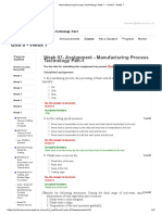 Unit 8 - Week 7: Week 07-Assignment - Manufacturing Process Technology Part-1