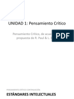 Presentación Estandares y Virtudes Del Pensamiento Crítico