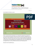 Electronics Engineering Mastery Test 5 ECE Pre-Board