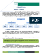 1.4 Medidas de Tendencia Central y Dispersion