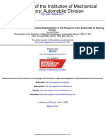 Theoretical Prediction and Experimental Substantiation of The Response of The Automobile To Steering Control