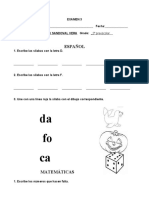 EXAMEN 2º Preescolar