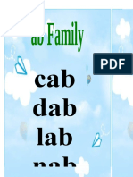 Cab Dab Lab Nab Tab Crab Drab Grab