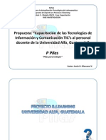 Capacitación de Las Tecnologías de Información y Comunicación TIC's Al Personal Docente de La Universidad Alfa, Guatemala