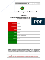 Petroleum Development Oman L.L.C.: SP-1101 Specification For Installation of Overhead Transmission Lines