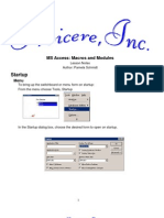 MS Access (Macros and Modules)