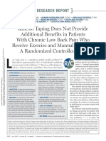 Kinesio Taping Does Not Provide Additional Bene Ts in Patients With Chronic Low Back Pain Who Receive Exercise and Manual Therapy A Randomized Controlled Trial