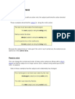 Active and Passive Voice