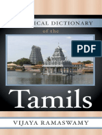 Historical Dictionary of The Tamils