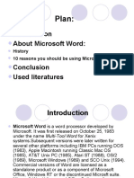 About Microsoft Word:: Plan