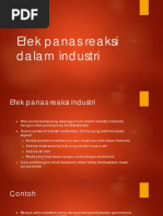 Efek Panas Reaksi Dalam Industri