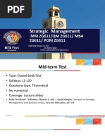 Strategic Management: MM ZG611/QM ZG611/ MBA ZG611/ POM ZG611