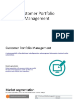 Customer Portfolio Management