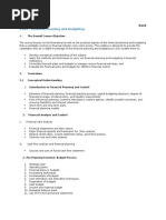 Syllabus Finacial Planning & Budgeting