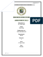 Discrete Structure Assignment No. 2: Submitted To