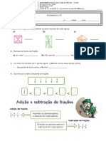 Ficha Adição e Subtração de Frações - VC