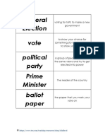 General Election Vote Political Party Prime Minister Ballot Paper