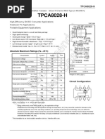 TPCA8028-H: High-Efficiency DC/DC Converter Applications Notebook PC Applications Portable Equipment Applications