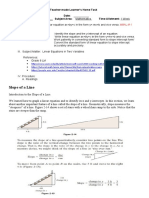 Slope of A Line: Teacher-Made Learner's Home Task School: Grade/Section: Time Allotment: 1 Week