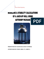 Modelling & Stability of An Offshore Jack-Up Using Autoship Package