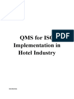 QMS For ISO Implementation in Hotel Industry