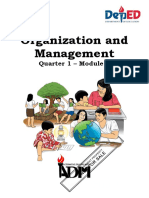 Organization and Management: Quarter 1 - Module 1