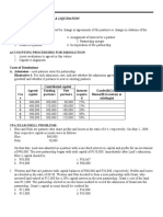 Partnership Dissolution & Liquidation