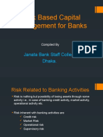 Risk Based Capital Management For Banks: Janata Bank Staff College Dhaka