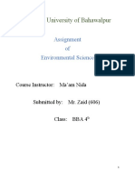 Environmental Science Assignment 01