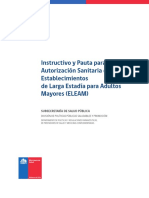 17 - Instructivo y Pauta para Autorización Sanitaria de Establecimientos de Larga Estadía para Adultos Mayores Eleam