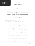 Lecture Outline: Performance Management, Compensation, Benefits, Payroll, and The Human Resource Information System