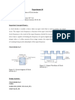 Experiment 10: Aim:-Verilog Implementation of Clock Divider Software Used