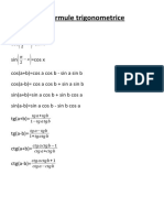 Formule Trigonometrice: Sin X+cos X 1 Cos Sin X