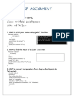 Udit Pathak 19btrci031 PSP Assignment