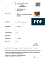 Form 6 Driving Licence 3444/21/KNL/1988