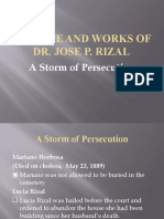 The Life and Works of Dr. Jose P. Rizal: A Storm of Persecution