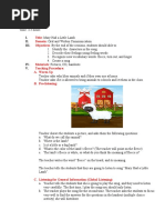Listening Lesson Plan Mary Had A Little Lamb
