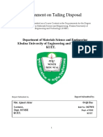 Assignment On Tailing Disposal