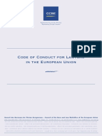 Code of Conduct For Lawyers in The European Union: Représentant Les Avocats D'europe Representing Europe's Lawyers