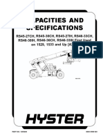 Capacities and Specification (First Used On 1529, 1533 and Up)