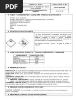 Hoja de Seguridad de Luminarias