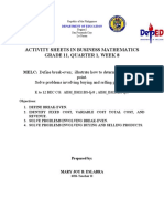 Activity Sheets in Business Mathematics Grade 11, Quarter 1, Week 8